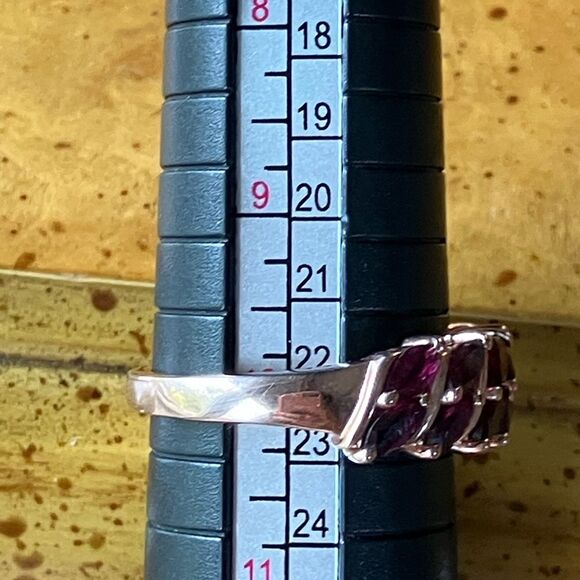 Anthill Garnet Sterling Silver Rose Gold Vermeil Ring - Picture 7 of 8